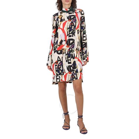 Burberry Graffiti Archive Silk and Wool Dress 